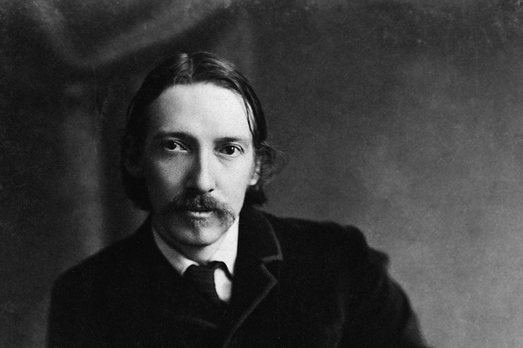 portrait Robert Louis Stevenson noir et blanc